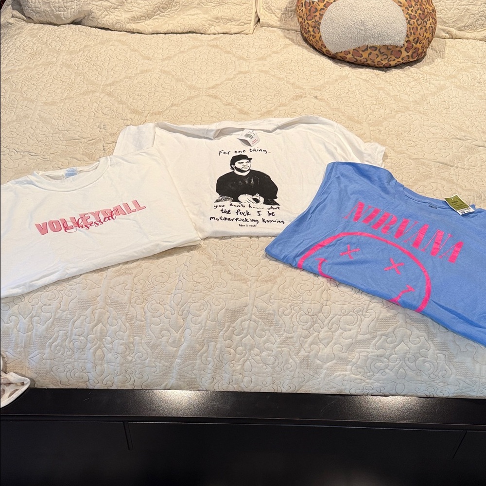 Spencer's Ice Cube Tee, Nirvana Graphic Tees Set & Volleyball Obessed